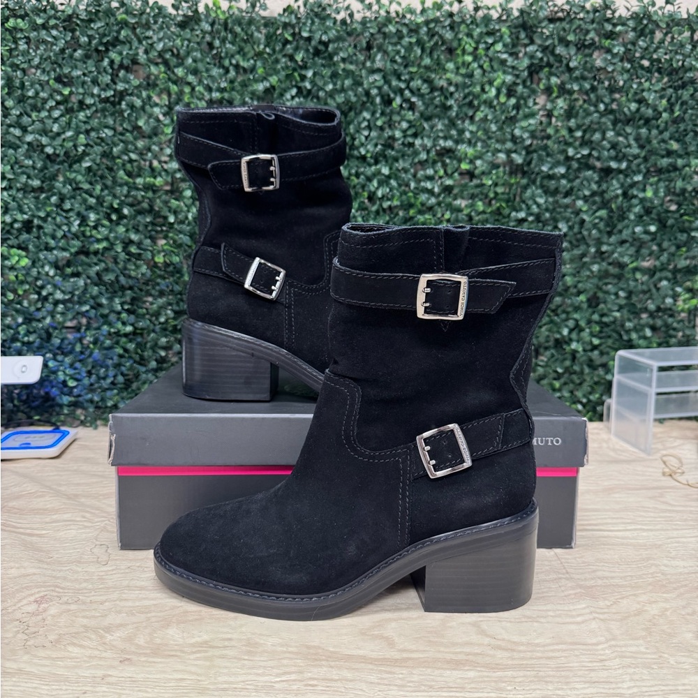 VINCE CAMUTO Women's Vergila Buckle Boots - W8.5